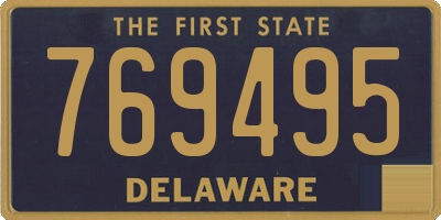 DE license plate 769495