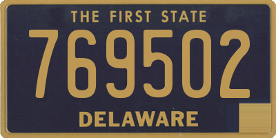 DE license plate 769502