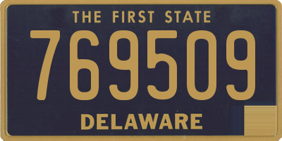 DE license plate 769509