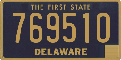 DE license plate 769510