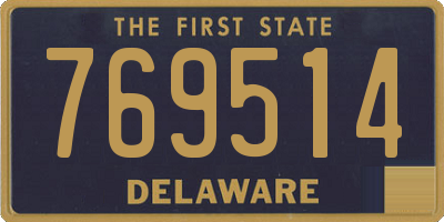 DE license plate 769514