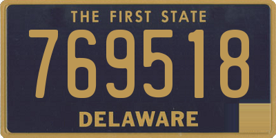 DE license plate 769518