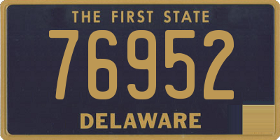 DE license plate 76952