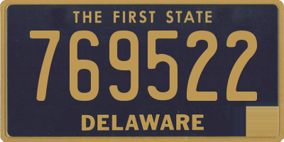 DE license plate 769522