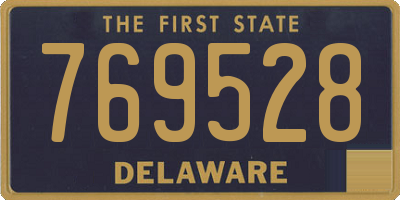 DE license plate 769528