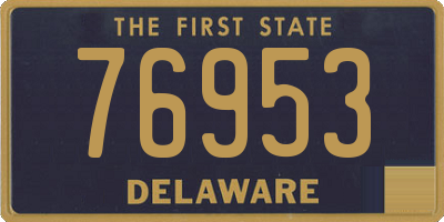 DE license plate 76953