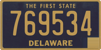 DE license plate 769534