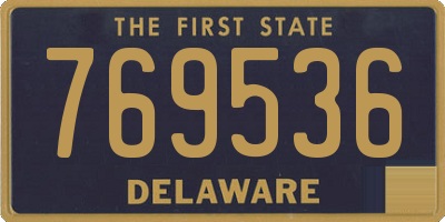 DE license plate 769536