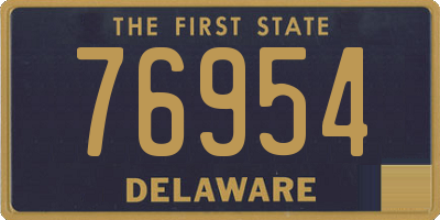 DE license plate 76954