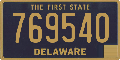 DE license plate 769540