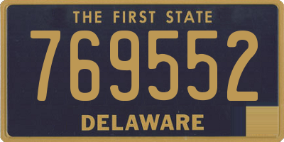 DE license plate 769552