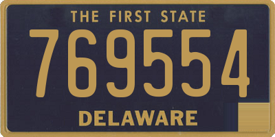 DE license plate 769554