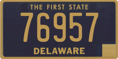 DE license plate 76957