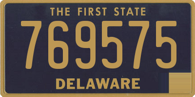 DE license plate 769575