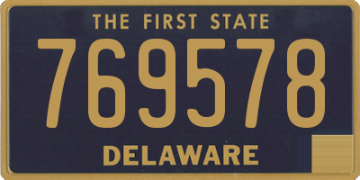 DE license plate 769578