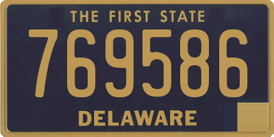 DE license plate 769586