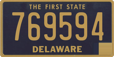 DE license plate 769594