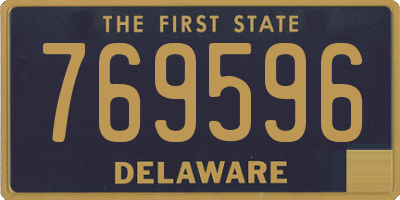 DE license plate 769596
