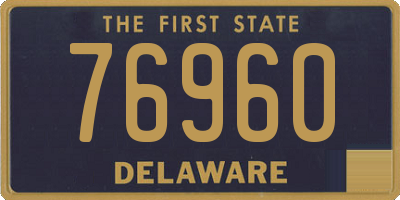 DE license plate 76960