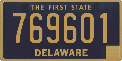 DE license plate 769601