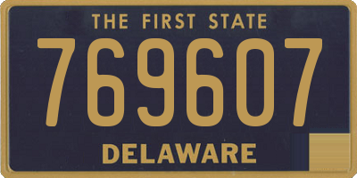 DE license plate 769607