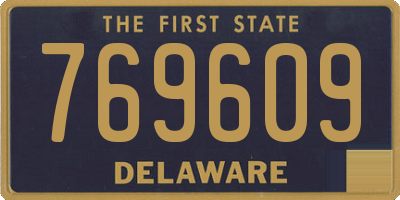 DE license plate 769609