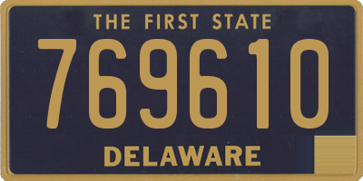DE license plate 769610