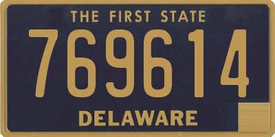 DE license plate 769614