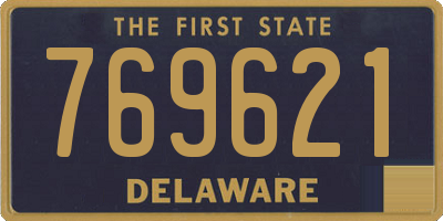 DE license plate 769621
