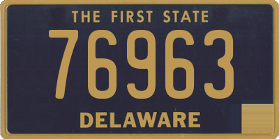 DE license plate 76963