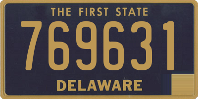 DE license plate 769631