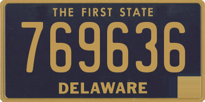 DE license plate 769636