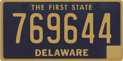 DE license plate 769644