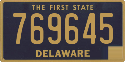DE license plate 769645