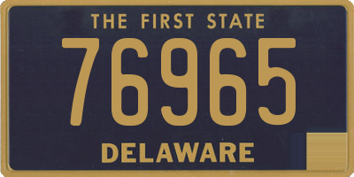 DE license plate 76965