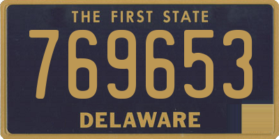 DE license plate 769653