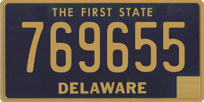 DE license plate 769655