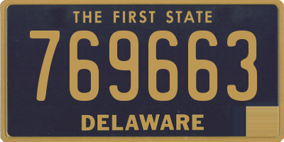 DE license plate 769663