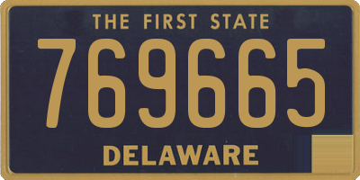 DE license plate 769665