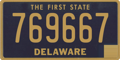 DE license plate 769667
