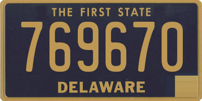 DE license plate 769670