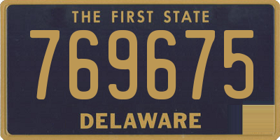 DE license plate 769675
