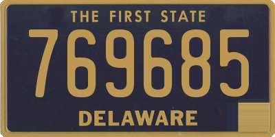 DE license plate 769685