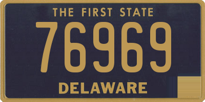 DE license plate 76969