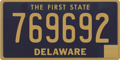 DE license plate 769692