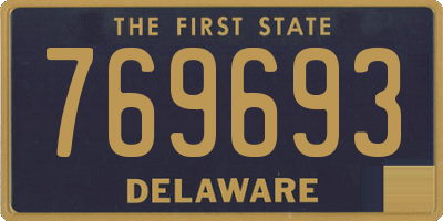 DE license plate 769693