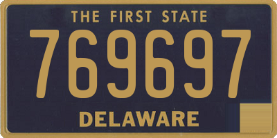 DE license plate 769697