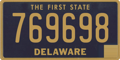 DE license plate 769698