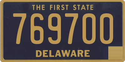 DE license plate 769700