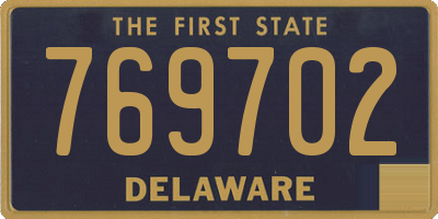DE license plate 769702